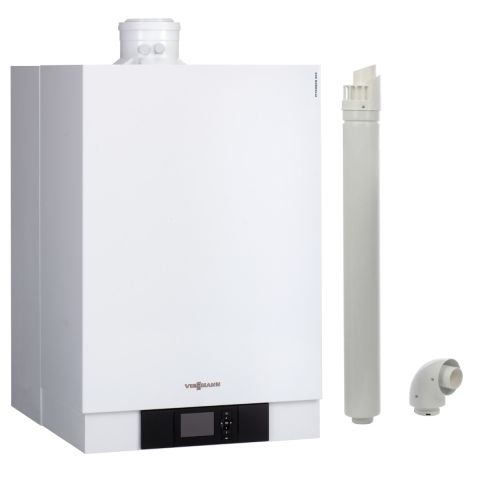 Centrala termica in condensare Viessmann Vitodens 200-W 80 kW, HC1B cu Vitotronic 100, kit de evacuare inclus